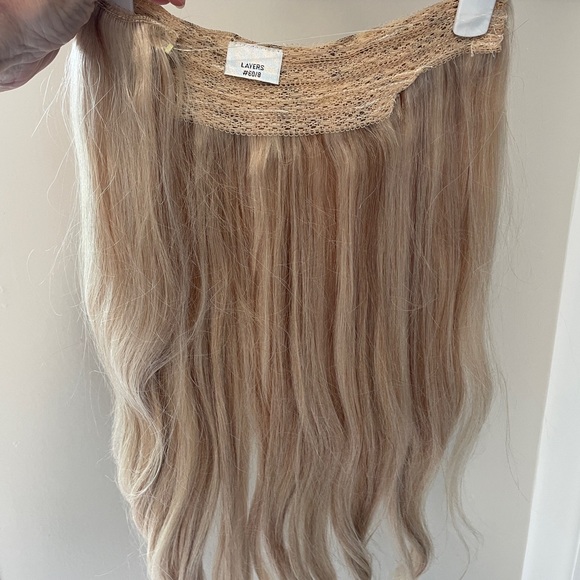 Hidden Crown Halo Luxurious Light Blonde Hair Extensions - Picture 5 of 9